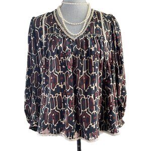 Anthropologie Maeve Long Sleeve Top Size Small Petite